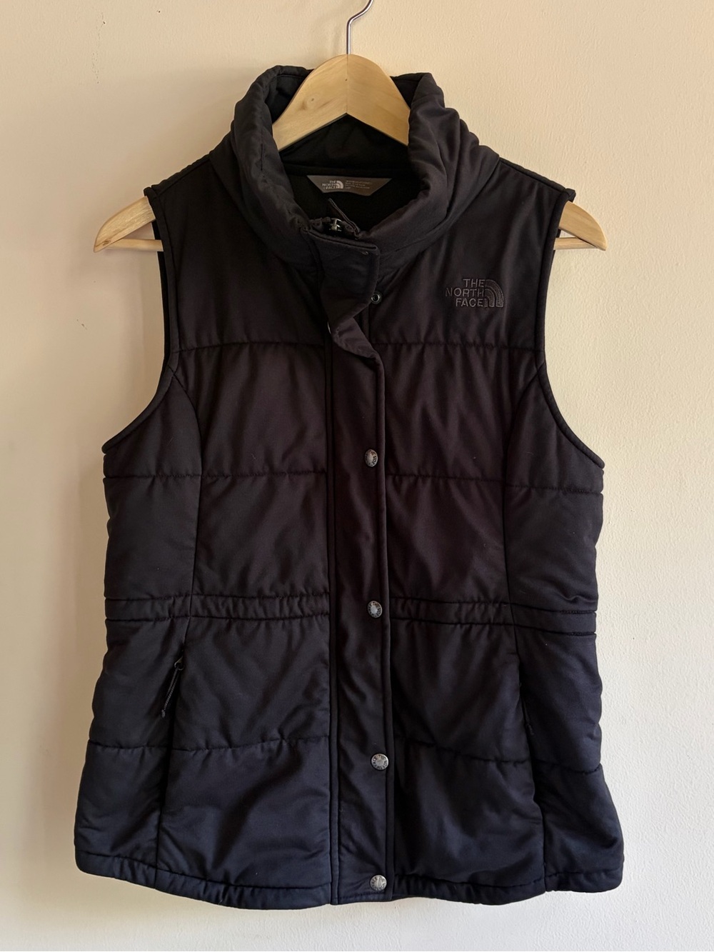 The North Face black quilted insulated vest